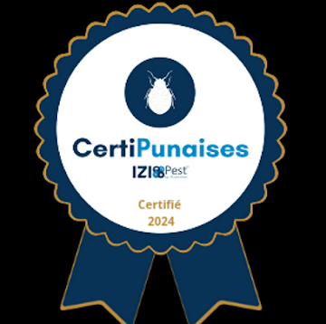 Certification CertiPunaises IZI Pest 2024 — ZAPEM